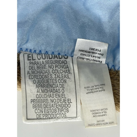 Carters Blue MONKEY "I’m Bananas" Silky Swaddling Blanket Blankie Lovey RattleC - Picture 8 of 9